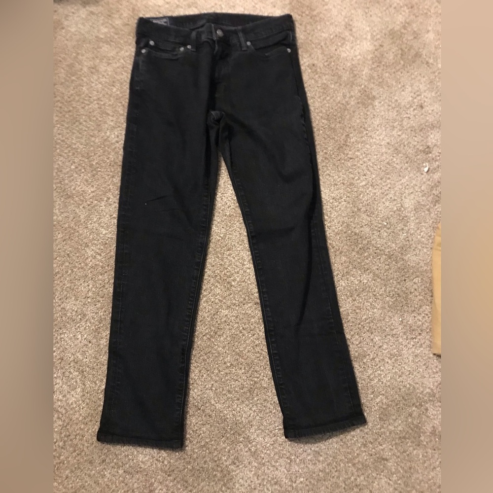 Vintage new Abercrombie and finch black jeans athletic slim size 30 x 30